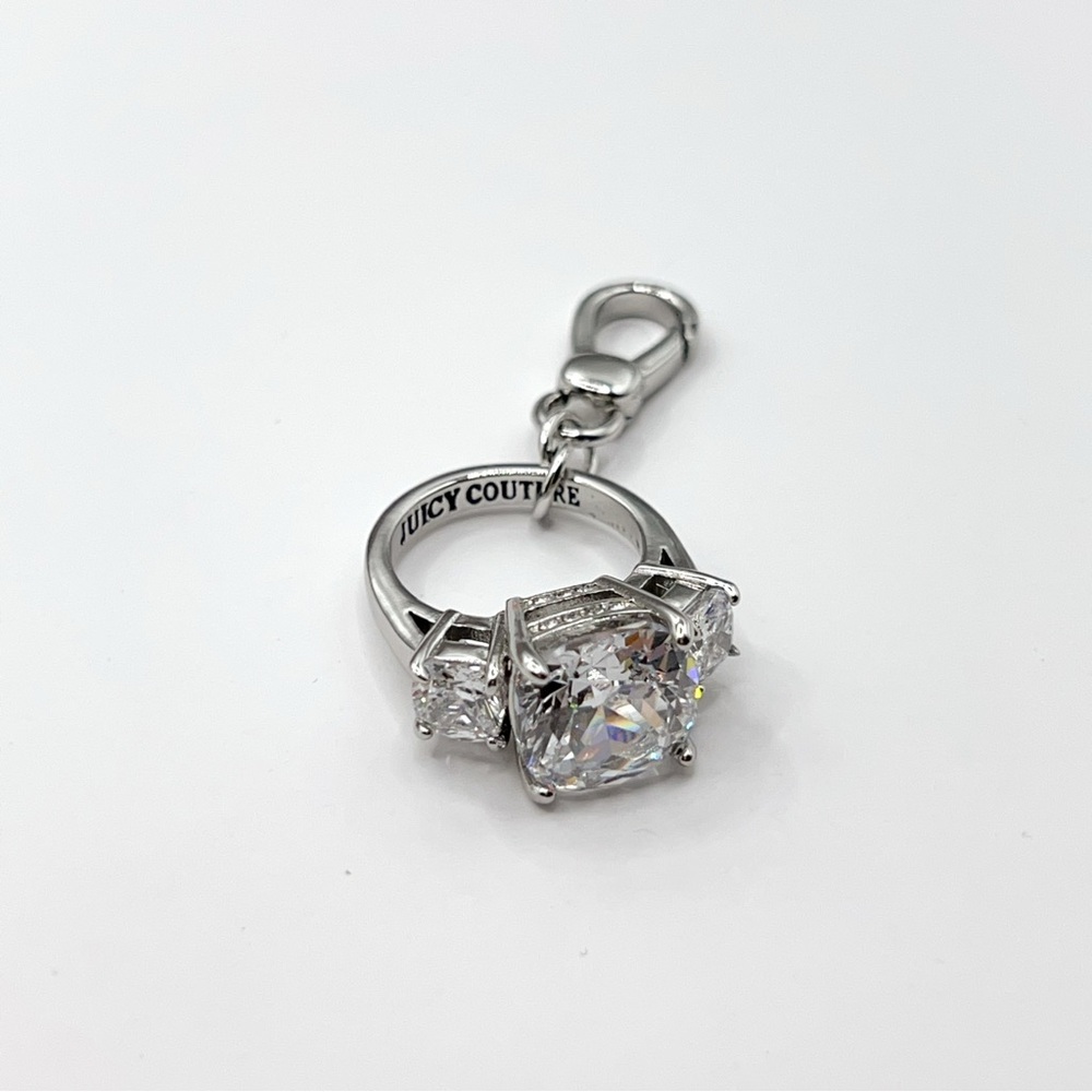 Juicy Couture silver engage ring charm
